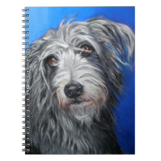 Caderno Espiral "Menina do Lurcher da papoila bonito" -