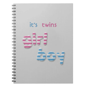 Caderno Espiral menina e menino fofos