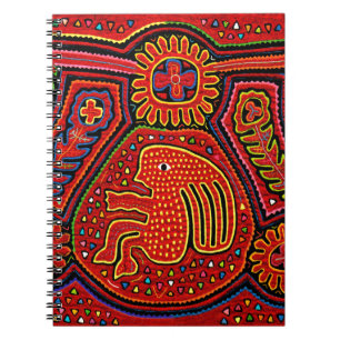 Caderno Espiral Menina índia Kuna em uma bicicleta