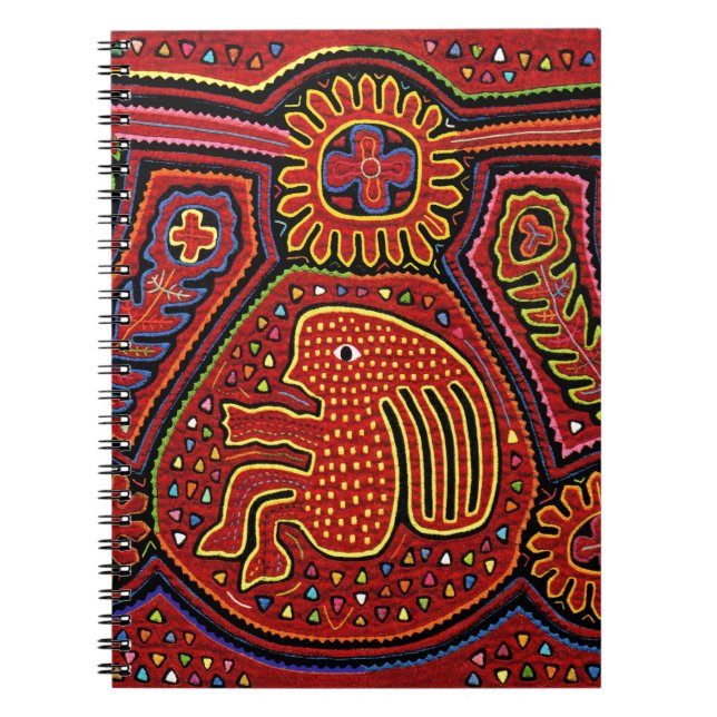 Caderno Espiral Menina índia Kuna em uma bicicleta (Frente)