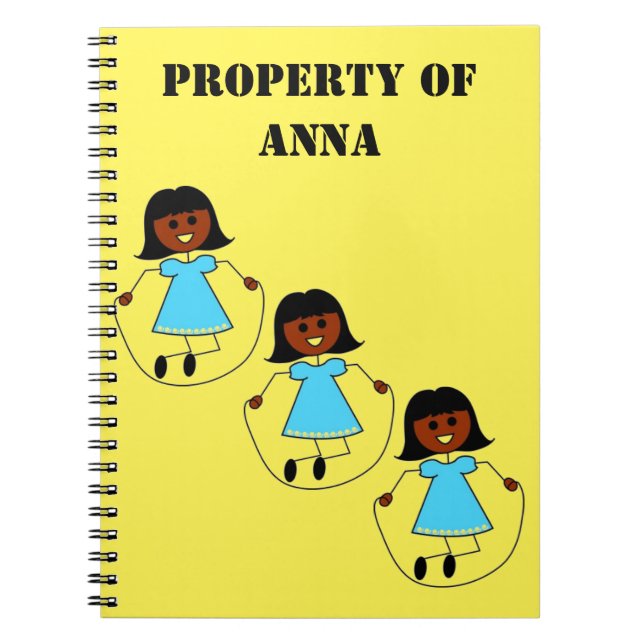 CADERNO ESPIRAL MENINA JUMPIMG ROPE (Frente)