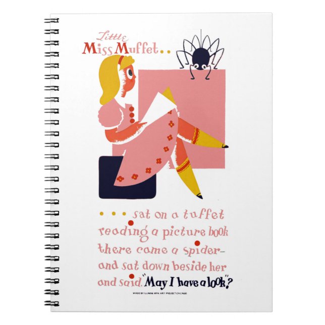 Caderno Espiral Menina Muffet (Frente)