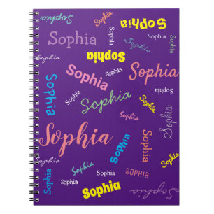 Caderno Espiral Menina Personalizada de Nome
