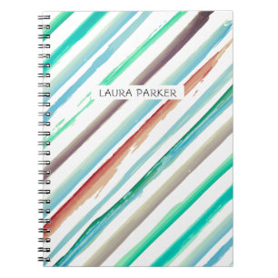 Caderno Espiral Menina profissional mínima com risca azul