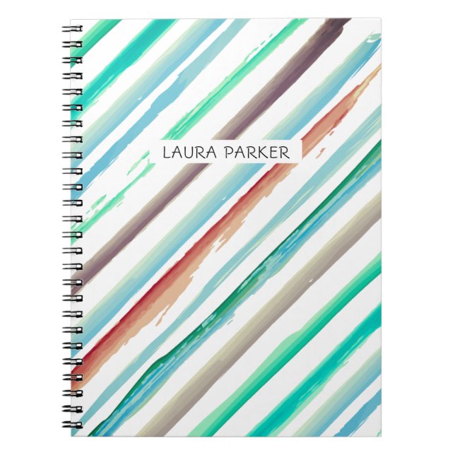 Caderno Espiral Menina profissional mínima com risca azul (Frente)