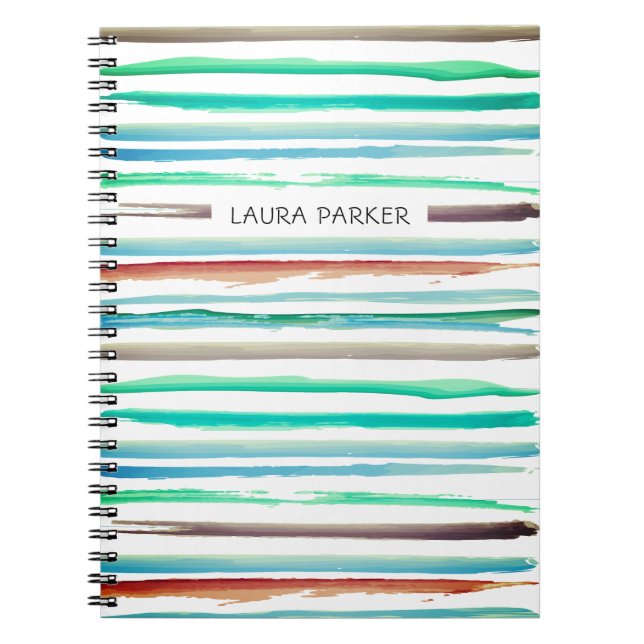 Caderno Espiral Menina profissional mínima com risca azul (Frente)