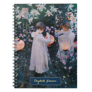 Caderno Espiral Meninas Arte Vintage Dourada Nome Personalizado Mo