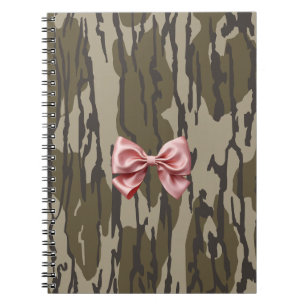 Caderno Espiral Meninas Camo Laço Rosa Camuflagem Bottom Lands