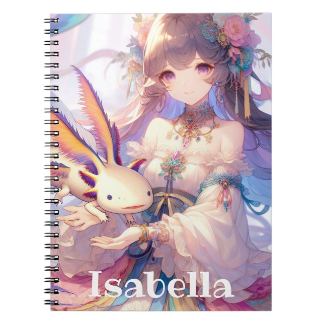 Caderno Espiral Meninas de anime personalizadas (Frente)