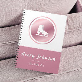 Caderno Espiral Meninas Elegantes Tema de Patinação no Gelo Esport