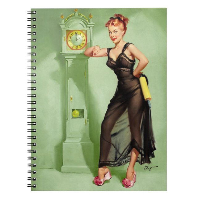 Caderno Espiral MENINAS MÁS Pin-UPS retro da NOTÍCIA BOMBÁSTICA (Frente)