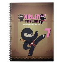 Meninas NINJA Bicking it Karate Warrior Pink Black