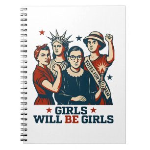 Caderno Espiral Meninas Serão Feministas Mulheres Empoderadas