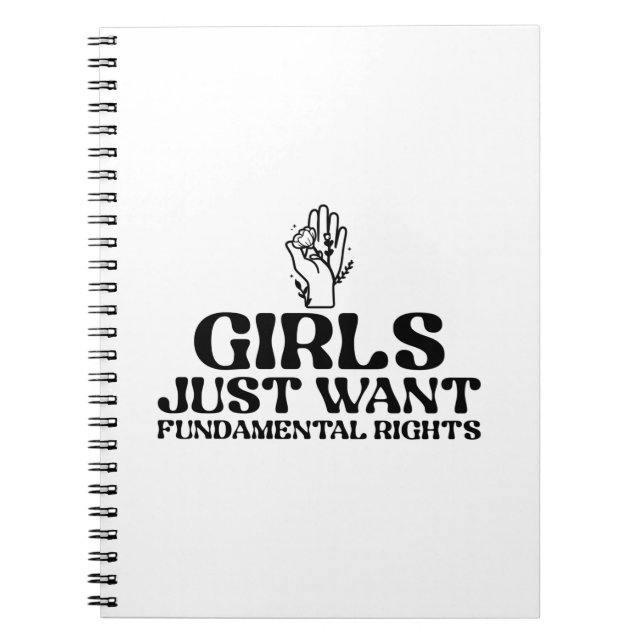 Caderno Espiral Meninas Só Querem Direitos Fundamentais (Frente)