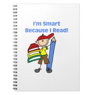 Caderno Espiral Menino Smart porque eu li