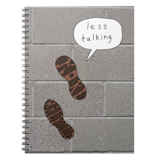 Caderno Espiral Menos conversa mais caminhando Cinderblock noteboo