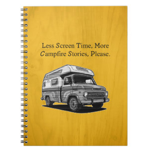 Caderno Espiral Menos Tempo na Tela Mais Histórias ao Redor da Fog
