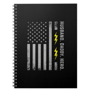 Caderno Espiral Mens Patriótico Pai Eletrônico - Bandeiras America