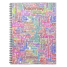 Caderno Espiral Mensagem de MothssTexte Motif do Apêndice de Pergu