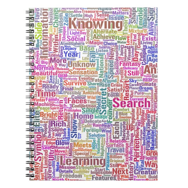 Caderno Espiral Mensagem de MothssTexte Motif do Apêndice de Pergu (Frente)