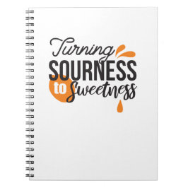 Caderno Espiral Mensagem de vida positiva - Transformando azedo em