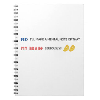 Caderno Espiral Mental Notes Engraçado Diário Emoji