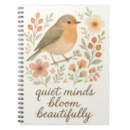 Caderno Espiral Mentes Silenciosas Florescem Maravilhosamente