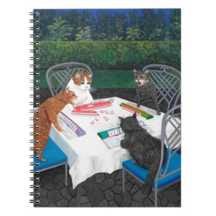 Caderno Espiral Meowjongg