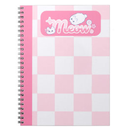 Caderno Espiral Meowpink