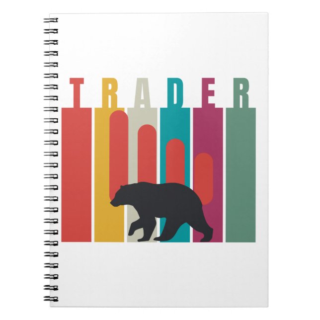 Caderno Espiral Mercado baixista | Trader | Design simples (Frente)