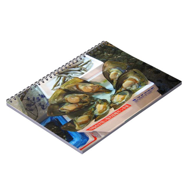 Caderno Espiral Mercado de Peixes de Tsukiji, Giant Muselles, Tóqu (Left Side)