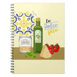 Caderno Espiral Mercado de vida italiano