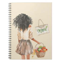 Caderno Espiral Mercado Orgânico da Menina Negra