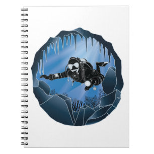 Caderno Espiral Mergulho nas Cavernas - Mergulhador Submarino