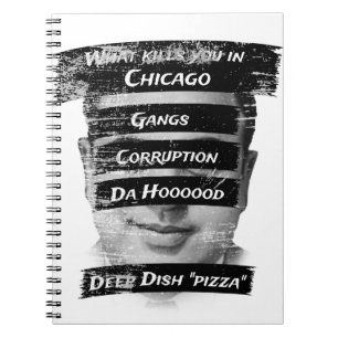 Caderno Espiral Merica Humor America USA Funny Patriotismo Chicago