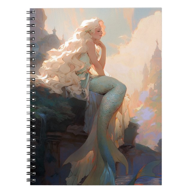 Caderno Espiral Mermaid Fantasy Art (Frente)
