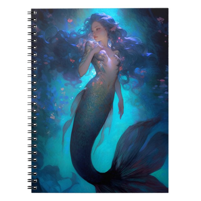 Caderno Espiral Mermaid Fantasy Art (Frente)