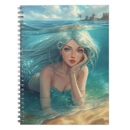 Caderno Espiral Mermaid of the Island Horizon