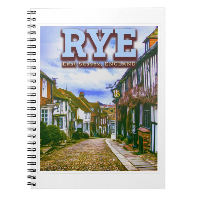 CADERNO ESPIRAL MERMAID STREET - RYE - LESTE SUSSEX ENGLAND UK (Frente)