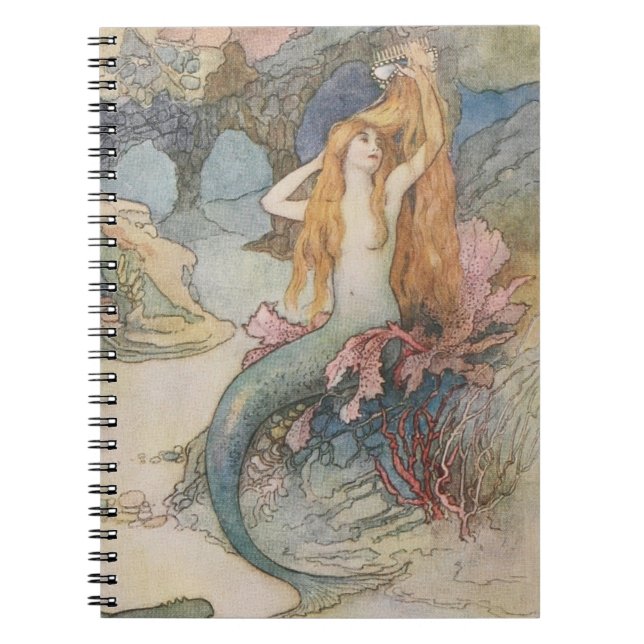 Caderno Espiral Mermaid Warwick Goble (Frente)