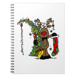 Caderno Espiral Merry Christmas Reindeer