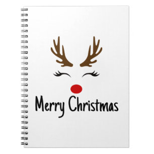 Caderno Espiral Merry Christmas Reindeer