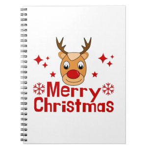 Caderno Espiral Merry Christmas Reindeer