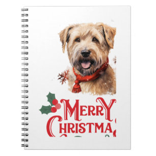 Caderno Espiral Merry Christmas Staffordshire Bull Terrier