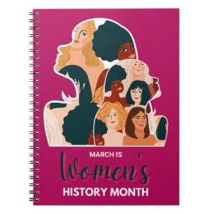 Caderno Espiral Mês da História das Mulheres 2026