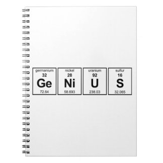 Caderno Espiral Mesa periódica do gênio