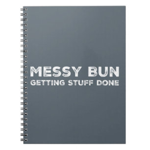 Caderno Espiral Messaging Bun Getting Studies Done Slogan hipster