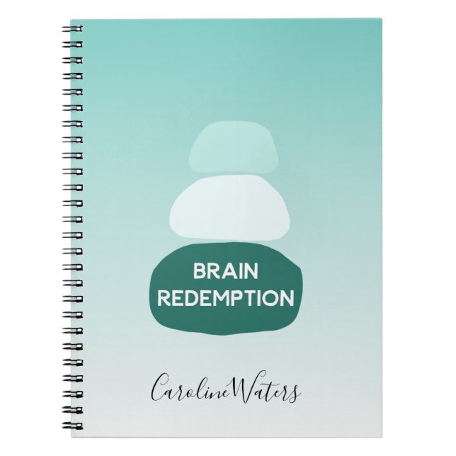 Caderno Espiral Metáfora de Recuperação de Lesão Cerebral Equilibr (Frente)
