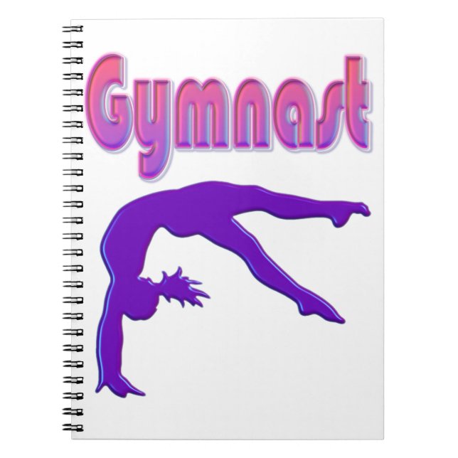 Caderno Espiral Metálico Roxo de Energia do Gymnast (Frente)