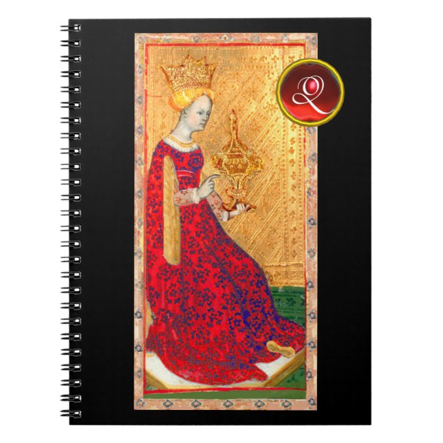 CADERNO ESPIRAL METAS ANTIGAS DE RENAISSÂNCIA/QUEEN DE MONOGRAMA D (Frente)